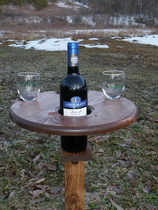 Wine Bottle and Glass Stand